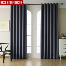 Modern solid finished blackout curtains  blackout curtains for living room bedroom curtains