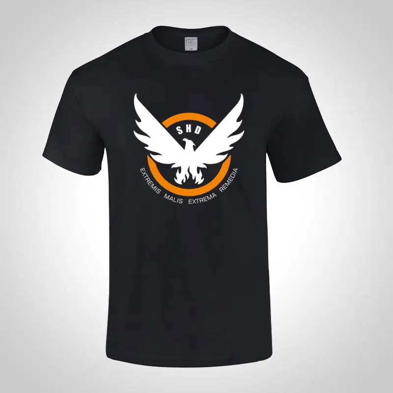 

Mens t shirts fashion New Game The Division Logo T Shirt cotton O neck short sleeved euro size t-shirts Casual Tops Tees