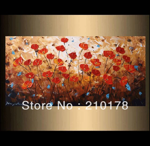 

handmade oil painting on canvas modern 100% Best Art Flower oil painting original directly from artis FL1-003