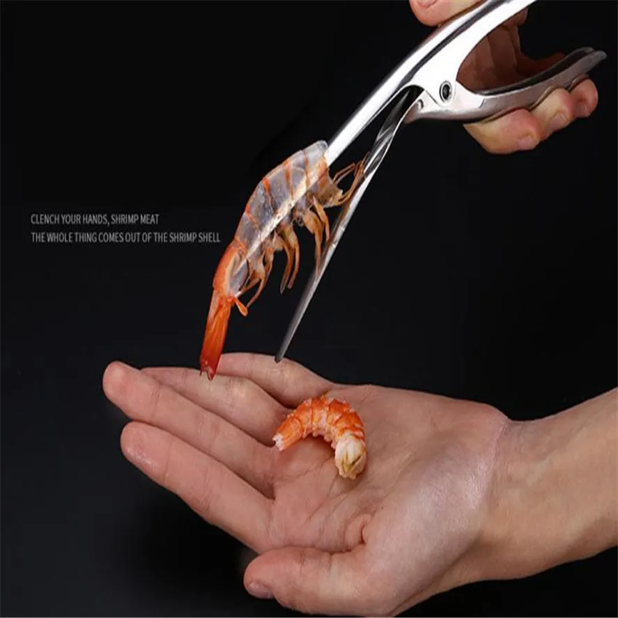 

Professional shrimp peeler Tool TENSKE 1PC Stainless Steel Prawn Peeler Shrimp Deveiner Peel Device Creative Kitchen Tools 5