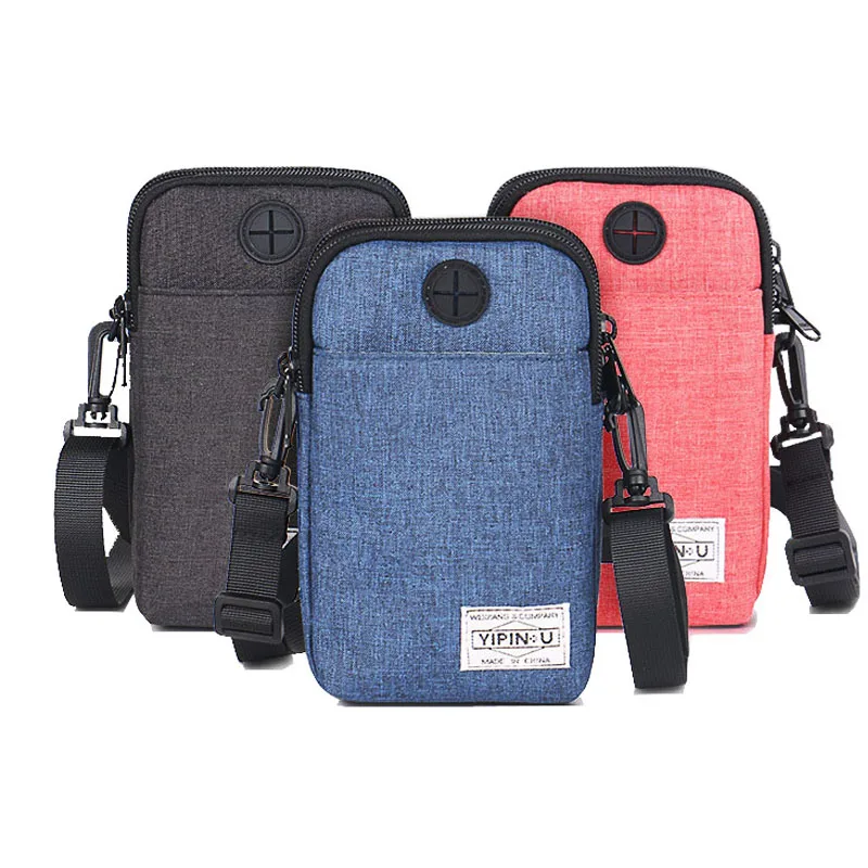 Multi function Mini Messenger Bag Double Zip Fashion Shoulder Bag