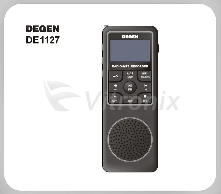 Degen DE1127 4 Гб MP3 плеер и диктофон с FM стерео Degen цифровой радиоприемник MW SW AM коротковолновое радио