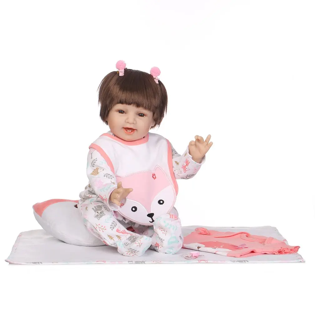 

NPK 21 inch Cute Silicone Vinyl Baby Doll Handmade Adorable Lovely Simulation Toddler Hotborn Baby Doll Children kids Play Toys