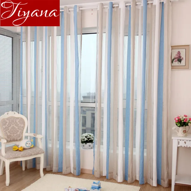 Chenille Rideaux Voile Moderne Simple Rayé Vertical Fenêtre Panneau ... Chenille Rideaux Voile Moderne Simple Rayé Vertical Fenêtre Panneau ...