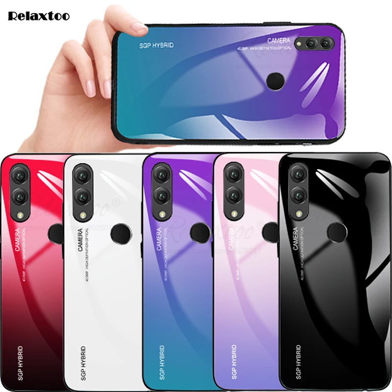 Redmi note 7 роскошный градиентный чехол из закаленного стекла для xiaomi xiomi redmi note7