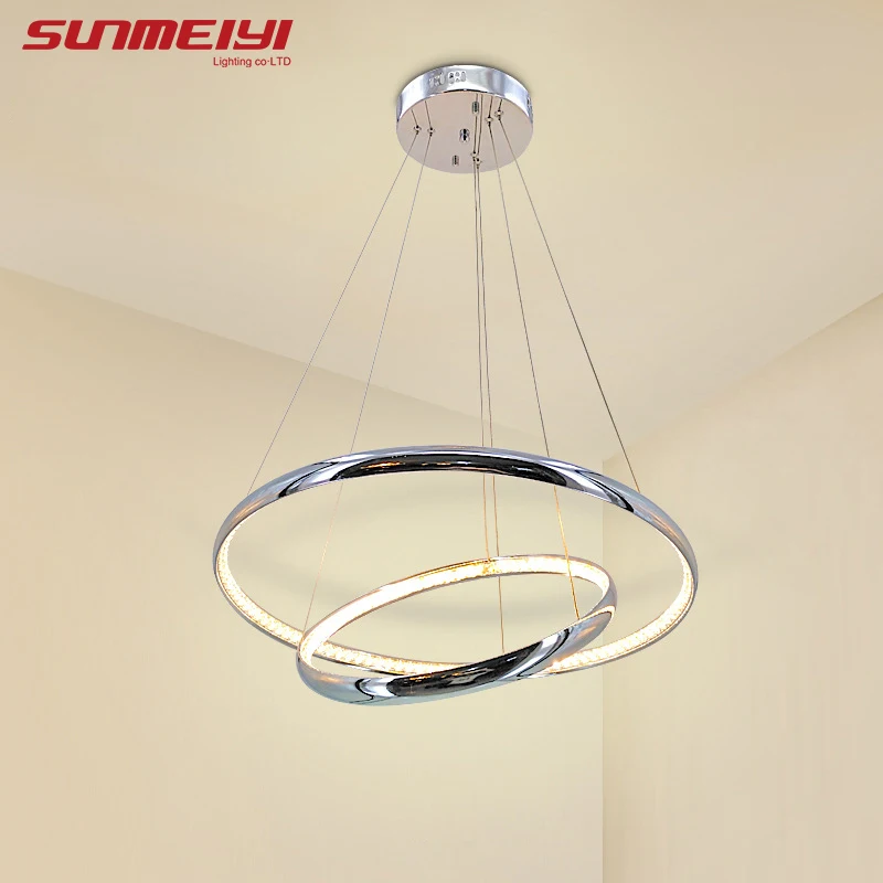  Modern Crystal Aluminum LED Pendant Lights Inside Emit Light Ceiling Hanging Living room Kitchen Lu - 32862578890