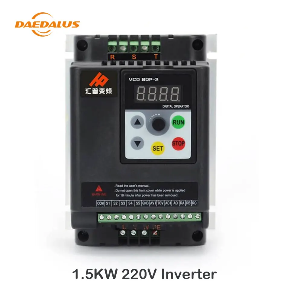 

Daedalus 1.5Kw 220V Frequency Converter Adjustable Speed Ac Driver Single Phase Input Single Phase Output For Cnc Milling Machin