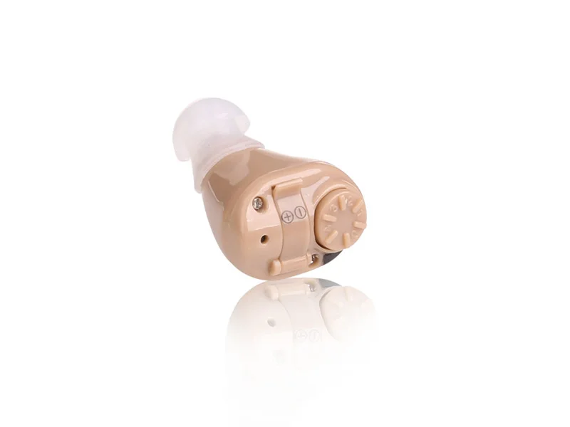 

New Rechargeable Digital Mini In Ear Hearing Aid S-218 Analog ITC Adjustable Sound Amplifier BOX Acouophone