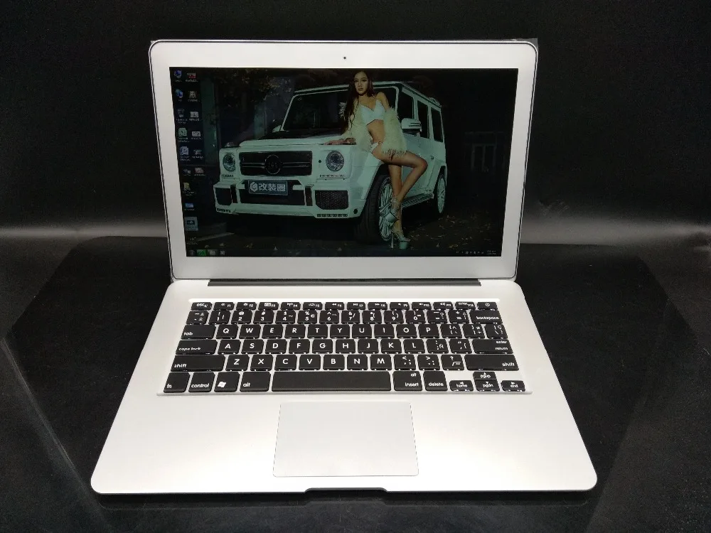 Flashlight keyboard 13.3 Inch Laptop Aluminum Metal Case computer Dual core 1.4Ghz 4G/1284G SSD7000mAh USB3.0 notebook Ultrabook