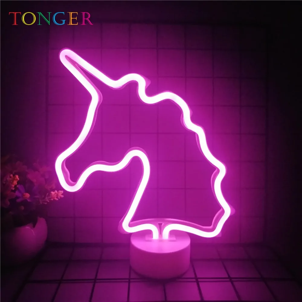 

TONGER LED Palm Tree Neon Light Sign Home Decoration Birthday Party Supplies Tropical Decorative Lights Kids' Room Decorations