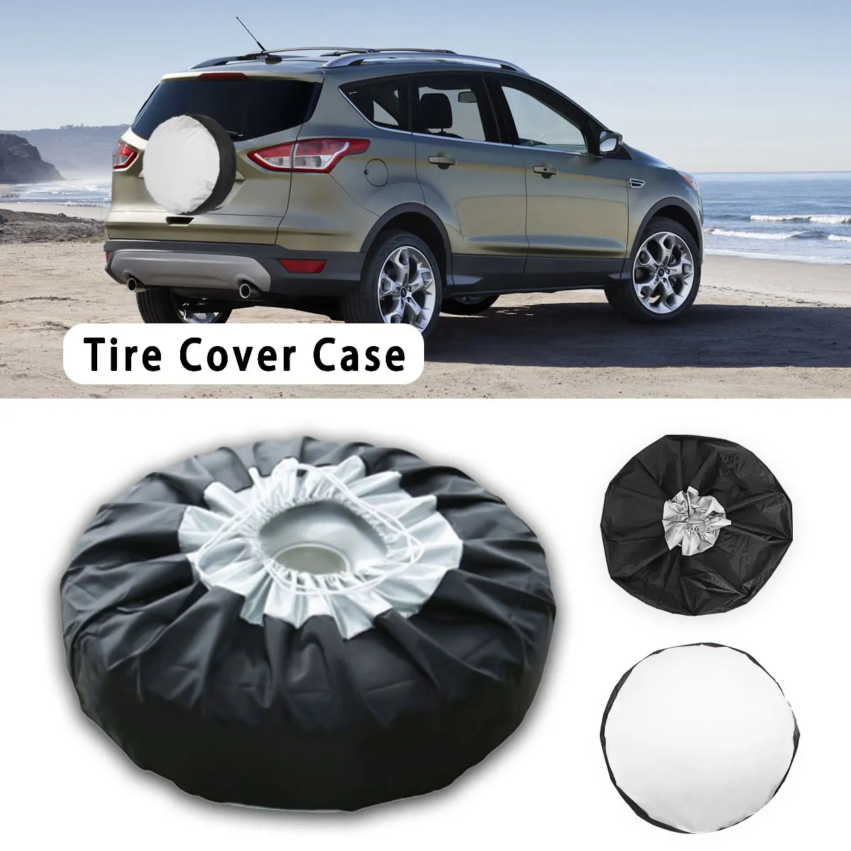 

Universal Car Tire Case Cover 16-20" Spare Wheel Dustproof Cover Case Storage Carry Bags Oxford Cloth