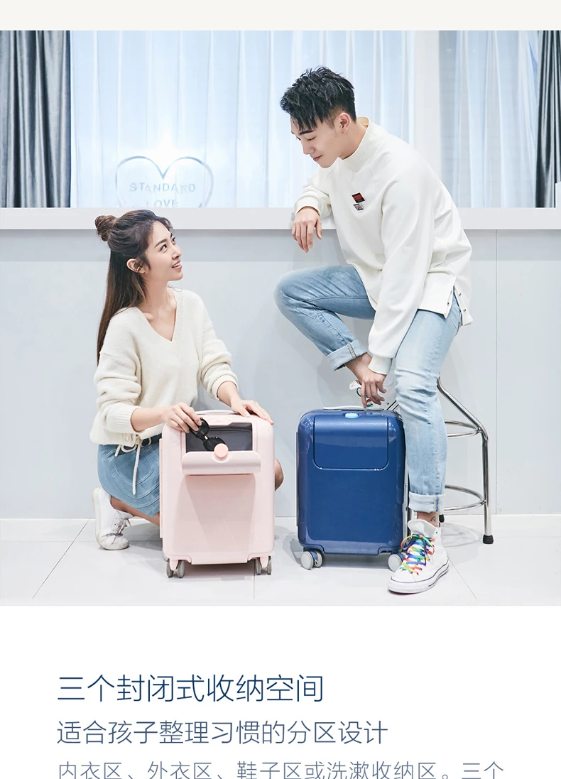 Kids Travel Luggage Boys Girls Cute Trolley Alloy Children Rolling Airplane Suitcase Spinner Wheels Trunk 17inch (9)