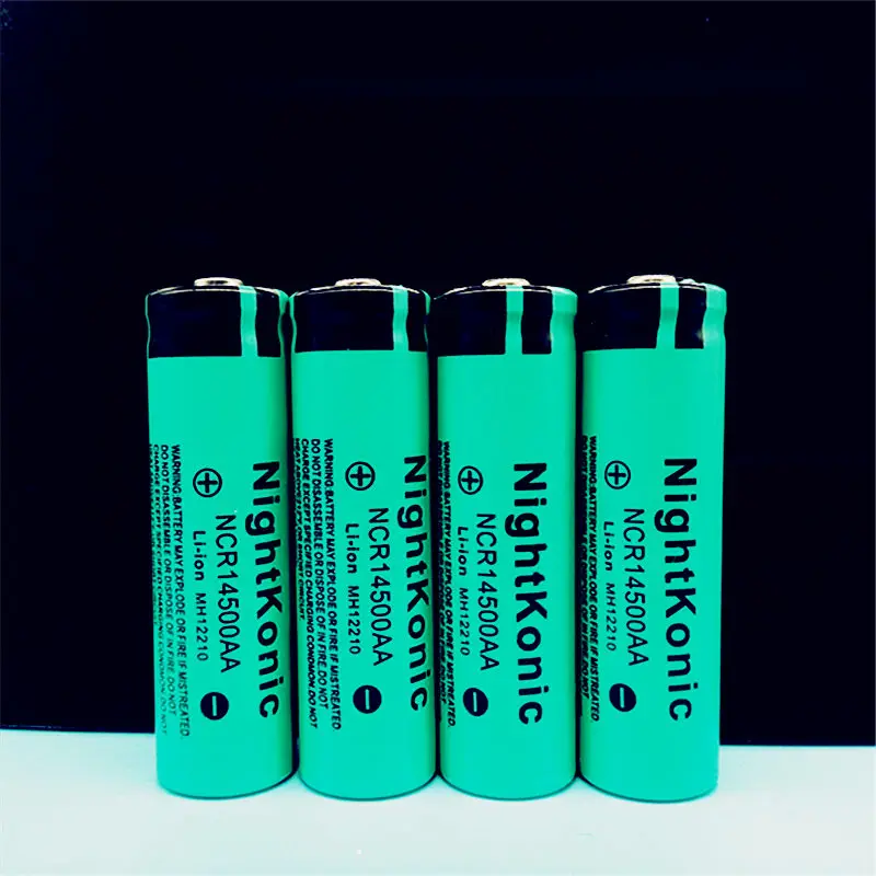 

Original Nightkonic 4 pcs/lot 14500 Rechargeable Battery 3.7v Li-ion Rechargeable Battery