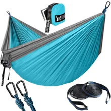Portable Hammock Double Person Nylon Camping Hammock Survival Garden Hanging Sleeping Chair Travel Furniture Parachute Hammocks Portable Hammock Double Person Nylon Camping Hammock Survival Garden Hanging Sleeping Chair Travel Furniture Parachute Hammocks