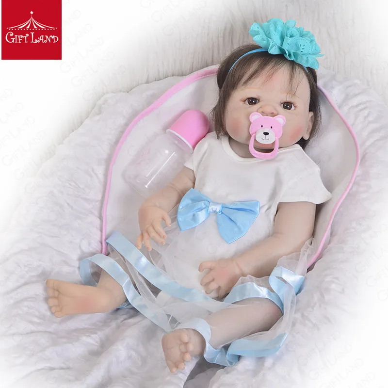 Reborn Baby Doll Bebe полное Силиконовое боди игрушка для девочки новорожденная принцесса