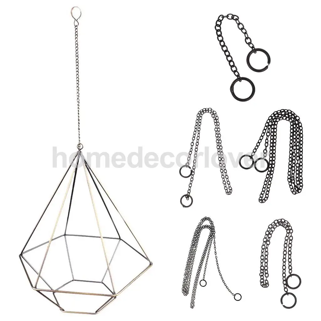 Metal Chain Flower Pot Hanging Hooks for Hanging Planter Terrarium Succulent Pot