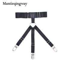 Mantieqingway унисекс Рубашка Остается Подвязки для мужской черной рубашки держатели ремень с подтяжками сексуальные женские регулируемые ремни для ног