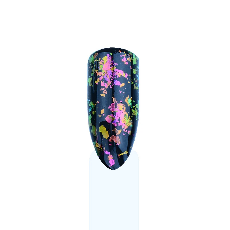 Сверкающие блестки для ногтей, 12 цветов, смешанные ледяные миларовые оболочки, фольги для дизайна ногтей, хлопья для маникюра, Типсы для ногтей, украшения 3D дизайна
