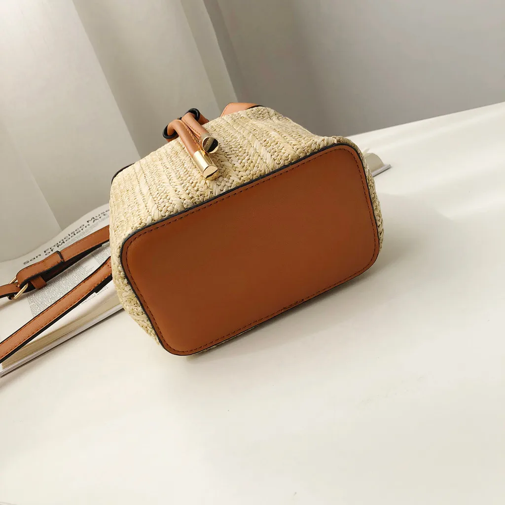 Aelicy женская новая соломенная строка ведро сумки конверты обычные стиль уникальный дизайн Летняя мода сумка Лидер продаж