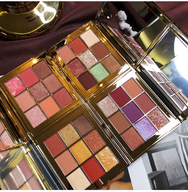 Paleta de Sombras Matte e Cintilantes à Prova Paleta de Sombras de 9 Cores Nude Água Pigmento Cosmético d' 4 High Quality Beleza e saúde