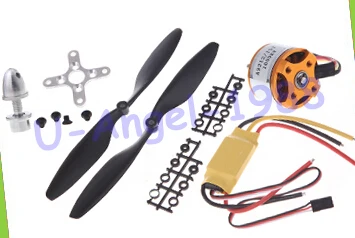 A2212 1000KV 2200 бесщеточный двигатель+ SimonK 30A ESC+ 1045 пропеллер(1 пара) Квадрокоптер Набор для RC самолета мультикоптера - Цвет: 1000kv  XXD 30A 1045