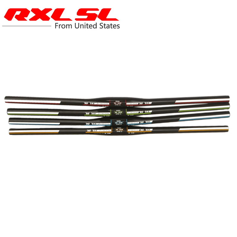 

RXL SL Bicycle Handlebar Horizontal Handlebars One-shaped Handlebars 31.1-32.5mm 3K Glossy Flat Carbon Handlebar MTB