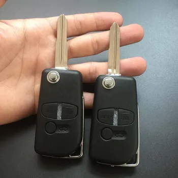 

40pcs/lot For Mitsubishi Lancer EX Outlander Grandits New ASX Pajero Modified Folding flip remote key shell replace Uncut blade