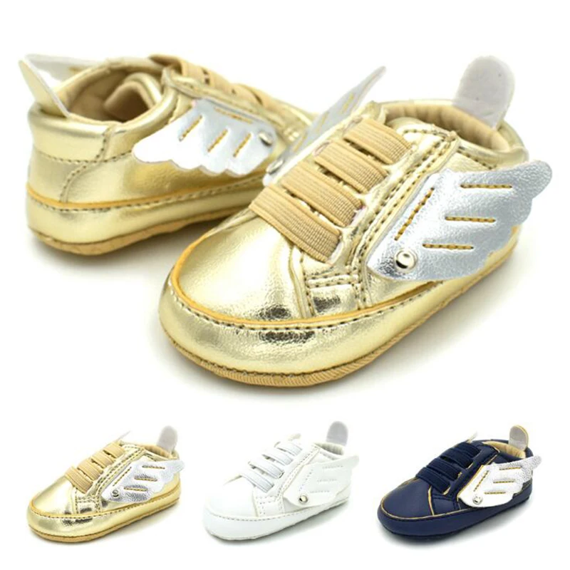 

Newborn Baby Infant Toddler Kids Girls Boys Shoes Angle Wings First Walkers Crib Bebe PU Leather Fashion Sneakers Sports Shoe
