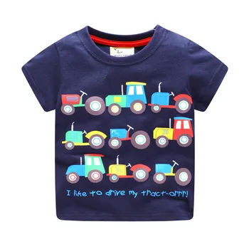 

jumping meters new baby boys short sleeves summer t shirts kids cute cartoon t shirt with printed some cars hot selling 2018