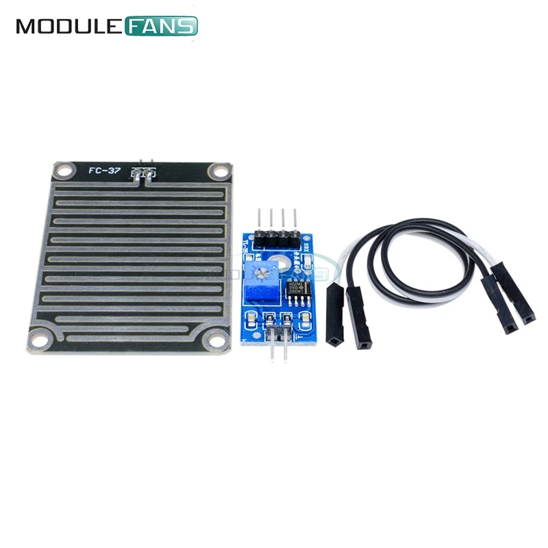 2 шт. датчик обнаружения дождя снега Modue дождевой модуль влажности для Arduino Weather