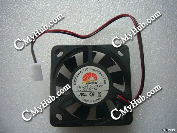 Для DOCENG Φ ZP DC12V 0.07A 4010 4 см 40 мм 40x40x10 2-контактный охлаждающий вентилятор |