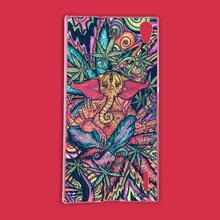 Funny Trippy Elephant Porpular Fashion High Quality Black Bag Case For huawei P7