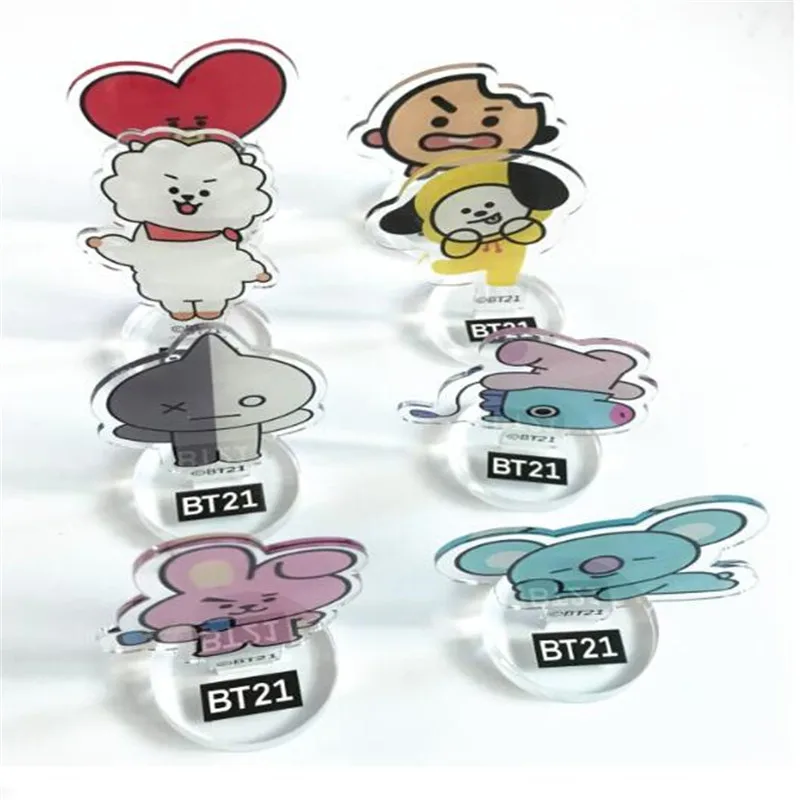 2018 Новый Kpop OPPASTORE BTS BT21 Standcard Bangtan обувь для мальчиков мультфильм пластик украшения