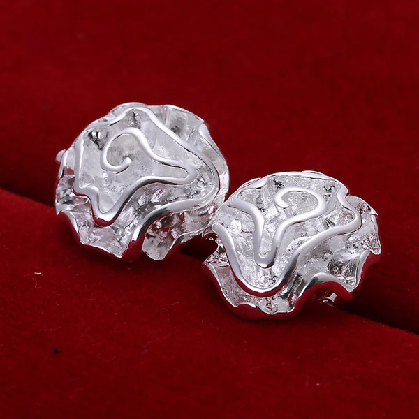 

Wholesale Silver Plated Earring,Wedding Jewelry Accessories,Fashion Cute Rose Stud Earrings For Women