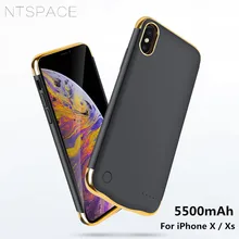 NTSPACE 5500 мАч ультра тонкий портативный блок питания зарядное устройство чехол для iPhone X XS батарея чехол Внешний чехол-аккумулятор