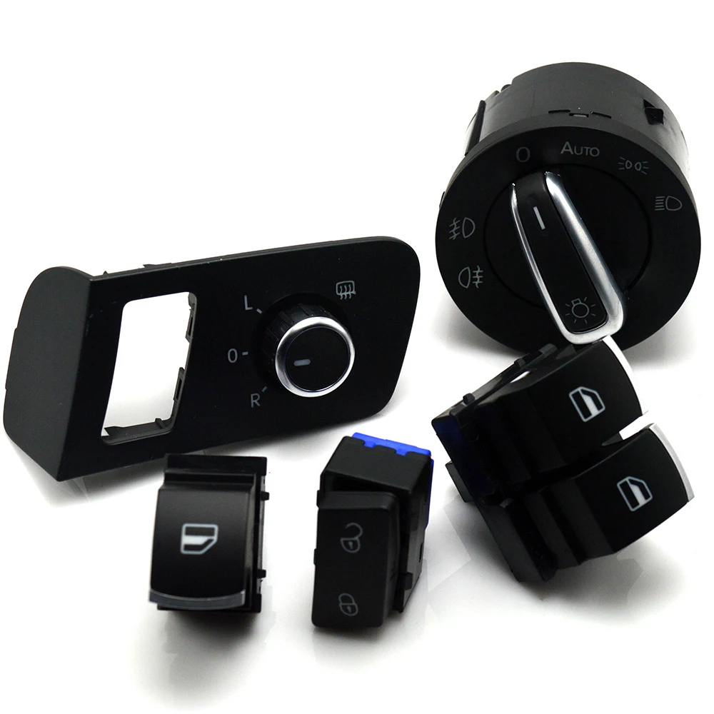 

New Chrome free shipping Mirror switch window switch for VW Volkswagen Touran 2003-2015 Caddy 5K3 959 857 1TD959565A 5K3959857