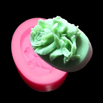 

3D technology rose silicone rubber model making DIY cake chocolate cookies Handmade soap silicone mold shape
