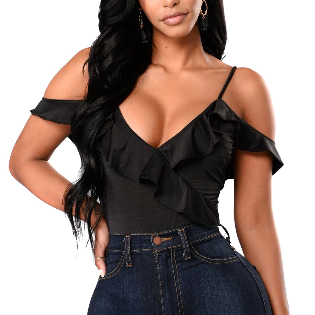 

Women Solid Monokini Deep V Neck Backless Fast Dry Breathable Swimsuit for Summer FDC99