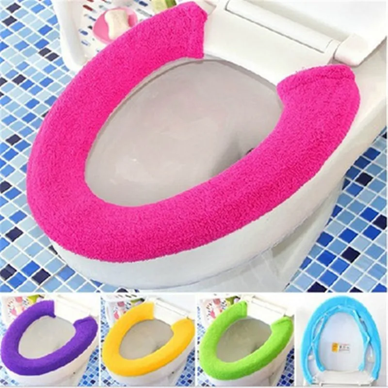 

Warm Soft Toilet Cover Seat Lid Pad Bathroom Closestool Protector Washable Closestool Standard Bathroom Accessories