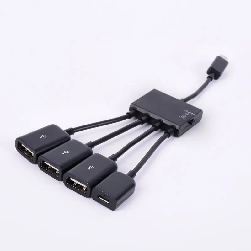 Buy 4in1 Micro USB OTG Hub Extension Adapter Charging Cable For Android