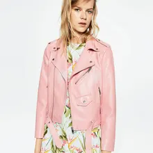 Chaque Jaquetas джинсы Feminino Новинка Осенняя модная уличная женская короткая промытая куртка из искусственной кожи на молнии с карманами пуховики