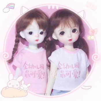 

BYBJDHOME 1/4 1/6 size doll clothes Sweater coat Super cute The most lovely in kindergarten Pink white Made in China China's hot
