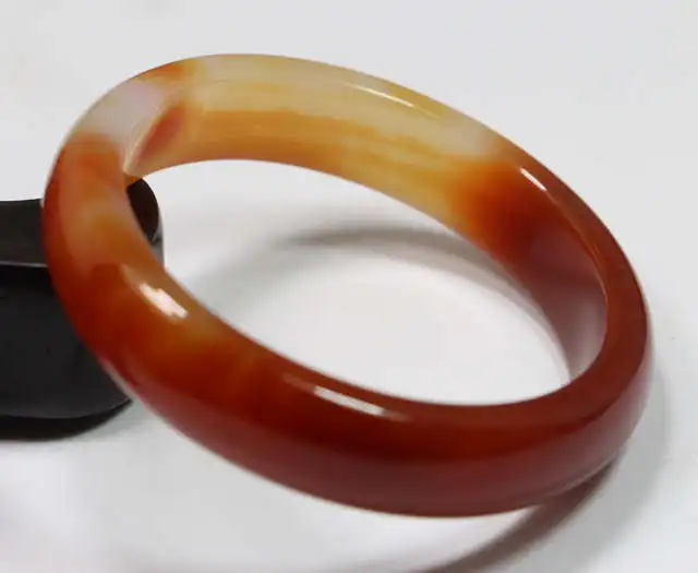 

58MM VERY FINE RARE NATURAL WHITE RED JADEITE JADE BRACELET BANGLE #A 208 a 5.19