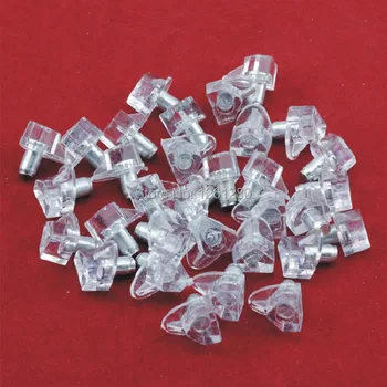 

free shipping 100 pieces Transparent partition Shelf support nail prop pins glass clamp propFurniture Hardware Corner Brackets