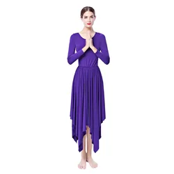 2019 Elegante Mujer Adultos Litúrgico Alabanza Vestido Irregular Largo Maxi Vestido de Baile Tango Vals Salón de Baile Desgaste Desgaste Vestido de las Señoras 2019 Elegante Mujer Adultos Litúrgico Alabanza Vestido Irregular Largo Maxi Vestido de Baile Tango Vals Salón de Baile Desgaste Desgaste Vestido de las Señoras