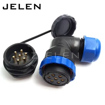 

SD28TA-ZM, 7pin 90 degree elbow Waterproof connector Aviation maritime circular waterproof connector 7 pin plug socket