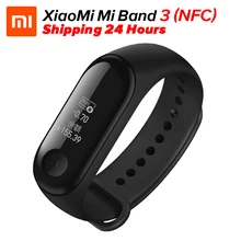 Xiao mi Band 3 NFC mi band 3 фитнес-трекер пульсометр 0,78 ''OLED дисплей Сенсорная панель Bluetooth 4,2