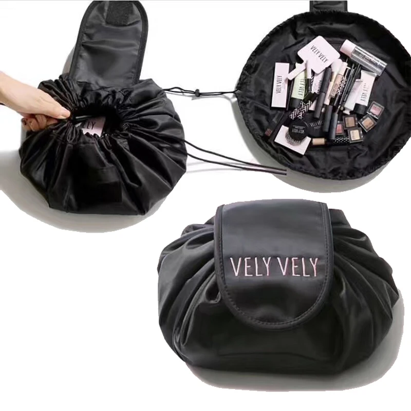 

Storage Bag Women Travel Cosmetic Bag Nylon High Capacity Drawstring Wash Bags Makeup Organizer Travel Necessary Make Up Bag