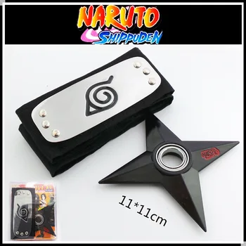 

Naruto headband + rotating shuriken,Bearing rotating darts, cos props,Anime weapon model toys, toy knife