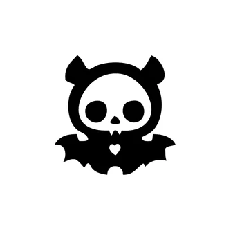 

Skelanimial Skull Decal Sticker Car Truck Window- 6" Wide White Color Handsome And Cool Stickers